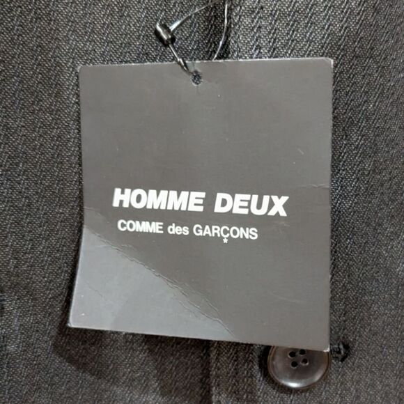 COMME des GARCONS HOMME DEUX Men's US M Slim Fit Charcoal Two Button Sportcoat - Picture 8 of 10